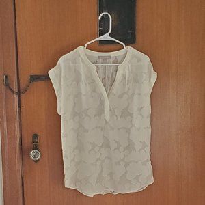 Banana Republic Floral Burnout Top - Large